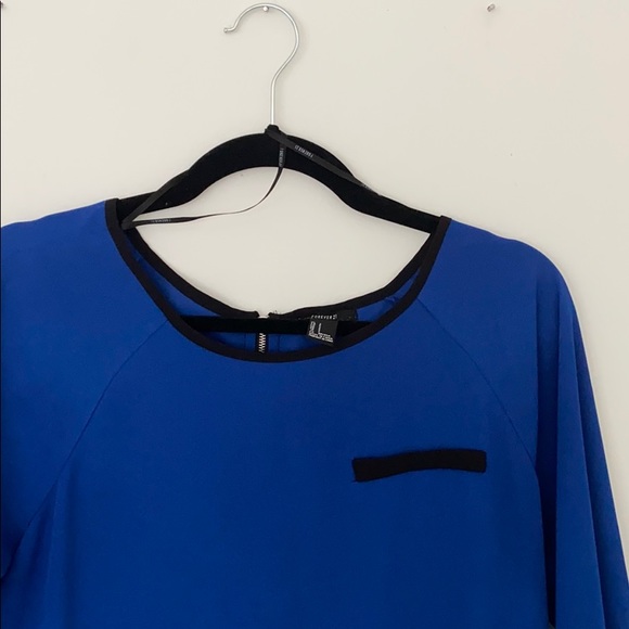Forever 21 Blue Blouse - Picture 2 of 4